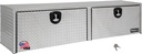 Buyers Products 1701551 Silver Aluminum Diamond Tread Topsider Truck Tool Box, 72 x 13 x 16 Inch, Made in USA, Professional-Grade, Heavy-Duty, Corrosion-Resistant, Dual Drop Doors, Compression Latch