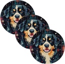 3 Pcs Kitchen Trivet for Hot Dishes 15in Cotton Thread Weave Dish Holder for Crock Pot Halloween Decor Colorful Dog Buffalo Plaid Snowflakes Christmas