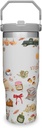 Personalized Autumn Name 30oz Stainless Steel Vacuum Insulated Tumbler with Straw-Custom Fall Name Leak Proof Flip Water Bottle Cup Mug for Office or Car-Birthday Gift for Mother (Style-03-No Custom)