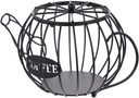 Coffee Storage Organizer Rack Black Metal Coffee Holder Artistic Design for Kitchen Counter and Home Use