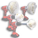 Flitz Buff Ball Pack; 2", 3", 5", 7" Car Buffer Drill Attachment with Self-Cooling Design, Never Burns and No Exposed Hardware, Buff and Polish Any Surface, Machine Washable, Includes All 4 BuffBalls