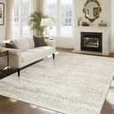 Washable Rugs 8x10 Area Rugs for Living Room,Ultra Soft Faux Wool Retro Rugs for Bedroom,Dining Room,Non Slip&Non-Shedding Low Pile Vintage Print Rug Indoor Large Carpets for Home Office Decor