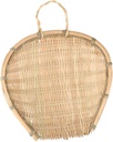Natural Woven Food Drain Basket for Kitchen Lightweight Sieve Container for Washing Fruits Vegetables Efficient Food Cleaning and Draining Household Strainer Tool