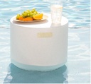 Tenjam Ripple in Pool Table for Sun Shelf, Ledge Table for Water Depths up to 10", Lounger Side Table (White Granite)