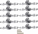 Drawer Dresser Knobs Pull Handles,6.6In Silver Diamond Clear Crystal Glass Decorative Knobs with Plate,Cabinet Door Knobs 10 Pcs