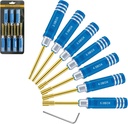 Hex Nut Screwdriver Set 2.0mm 2.5mm 3.0mm 3.5mm 4.0mm 4.5mm 5.0mm Hexagonal Head Nut Driver for Axial SCX24 Wheel Fixing 7PCS Screwdrivers for RC Models Car Boat Helicopter