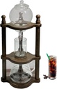 Tower Ice Coffee Maker Capacity Tea Tower,Cold Brew Drip Tower,Cold Brew Coffee Maker, 600ml Large Capacity Compact Glass Coffee Dripper Ice Drip Coffee Tower with Stable Base, Portable Hous