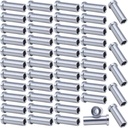 Muzata 50PCS Stainless Steel T316 Protective Sleeves Cable Railing Kit Hardware Cable Railing Protector Sleeve for 1/8" Wire Rope Wood Posts CR13
